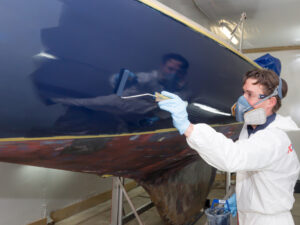 Painting a boat