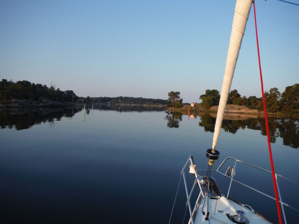 Sailboat at anchor