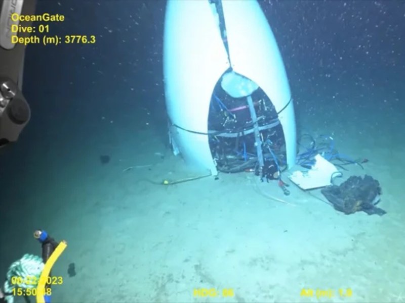 Titan Captured image of the Titan on the Atlantic seafloor