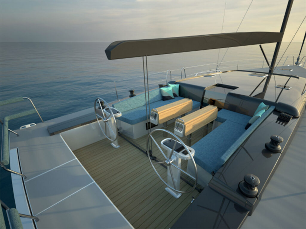 Catalina 48 deck rendering