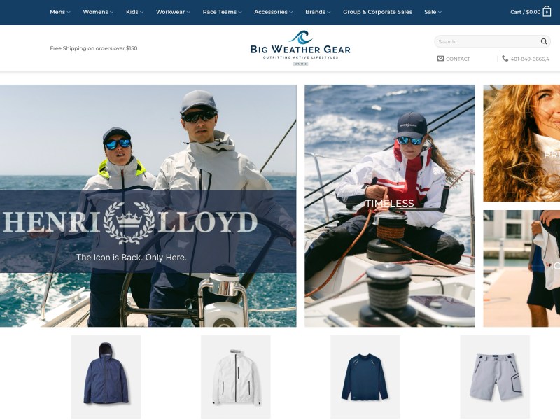 Screenshot Henri-Lloyd website