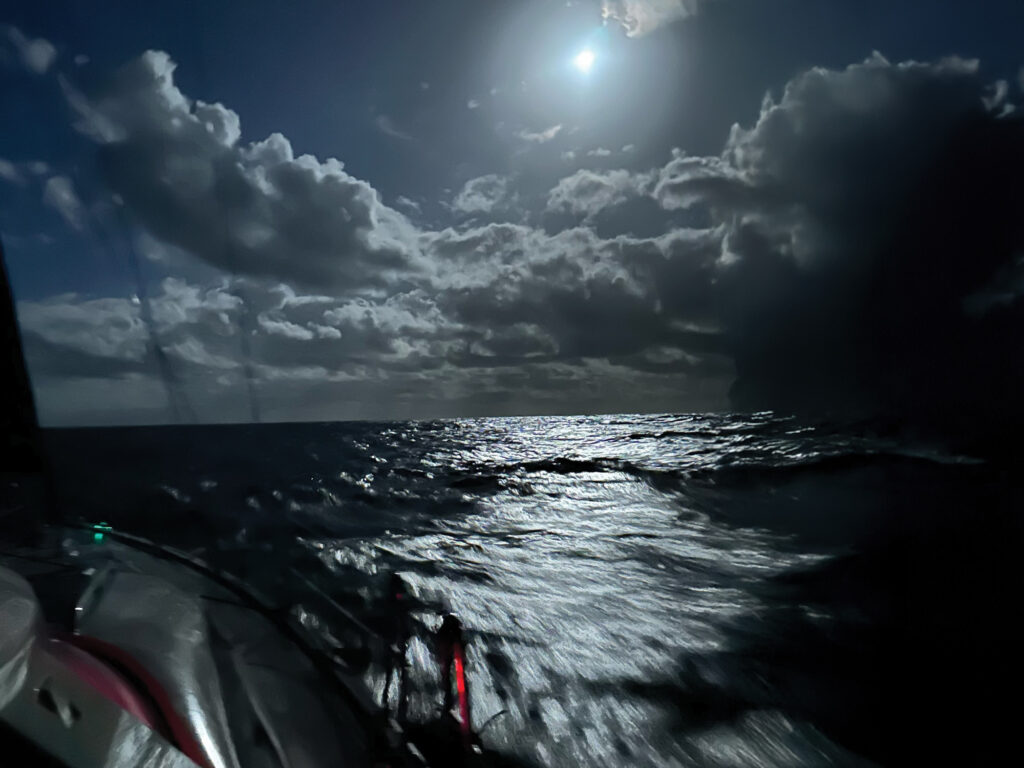 Sailboat at night