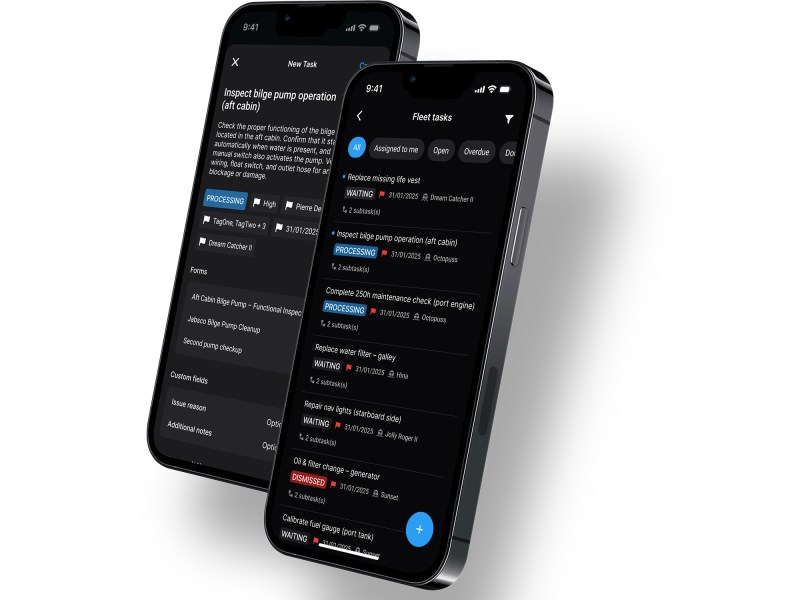 Sailsense Team Tasks module app for cellphone