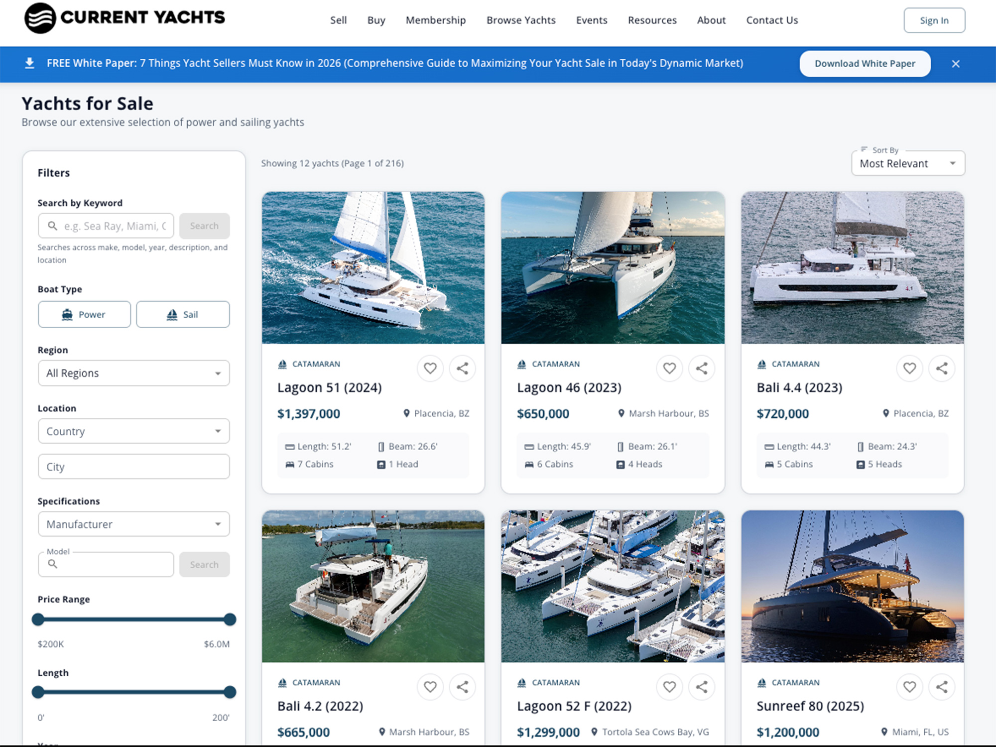 Current Yachts Launches Brokerage Platform with Flat-Rate Pricing