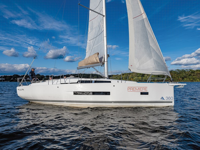 CW Boat of the Year 2025 Hanse 360 at anchor