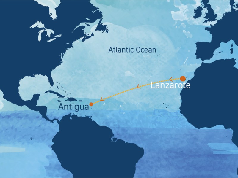 2026 RORC Transatlantic Race map