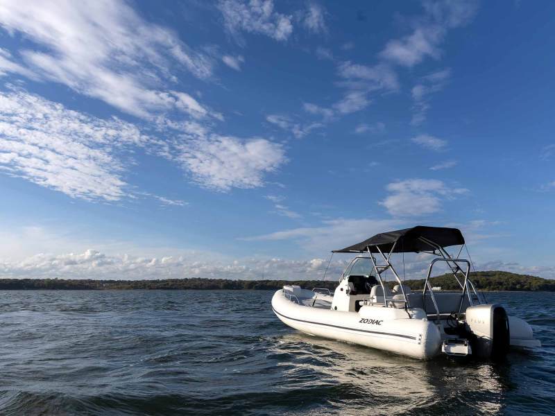 Flux-Marine-Zodiac-9 Medline 6.8 RIB on the water