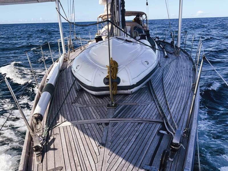Swan 68 sailing the sea