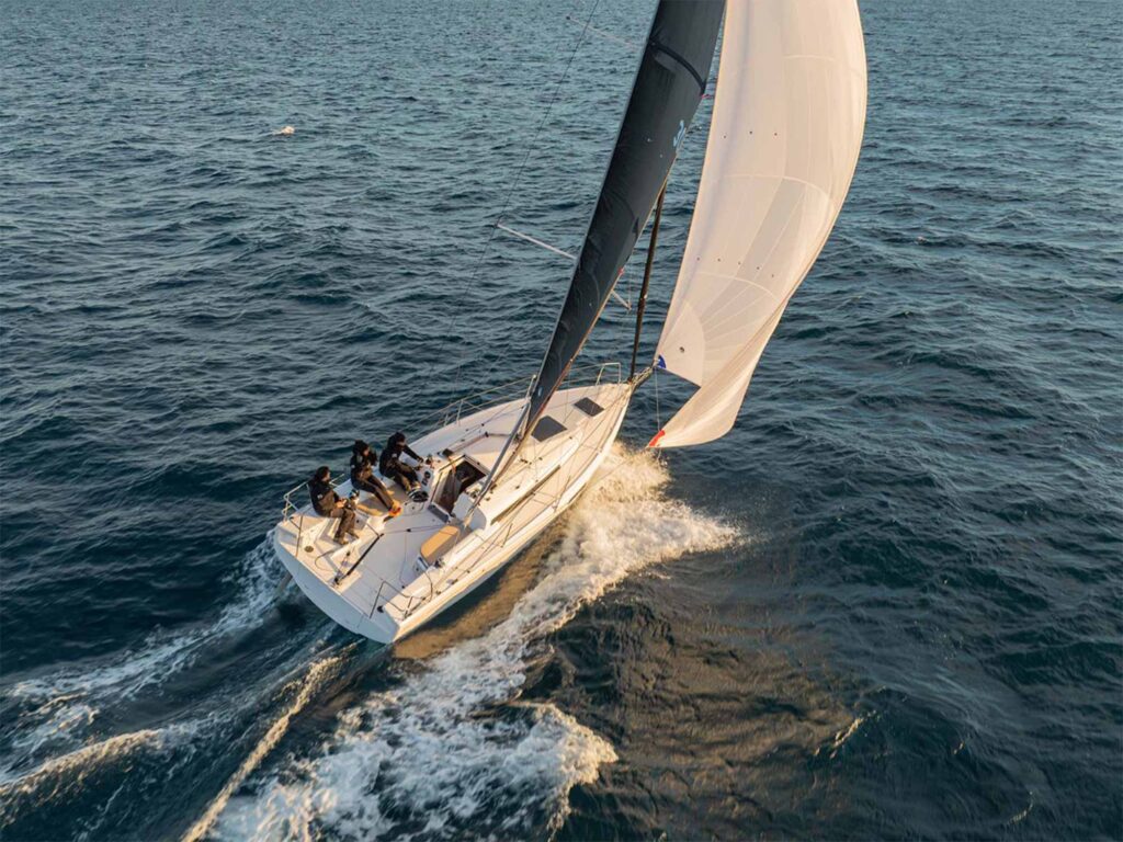 Beneteau First 30 on the water