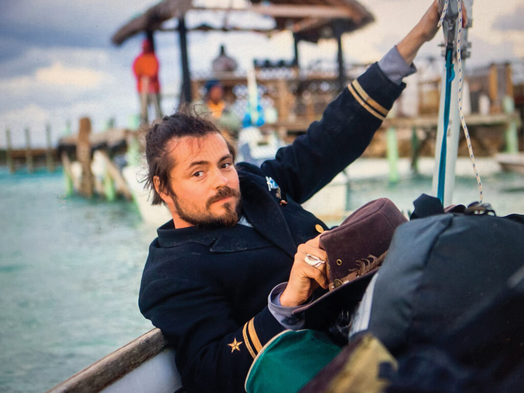 Orien McNeill on his boat