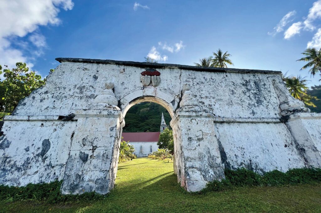 Remnants of coral and stone buildings