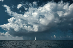 Bad weather while sailing