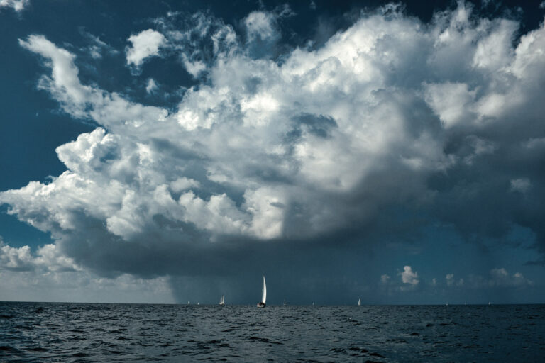 Bad weather while sailing
