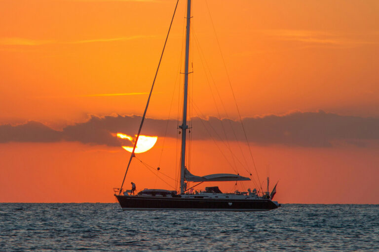 Sailboat at sunset
