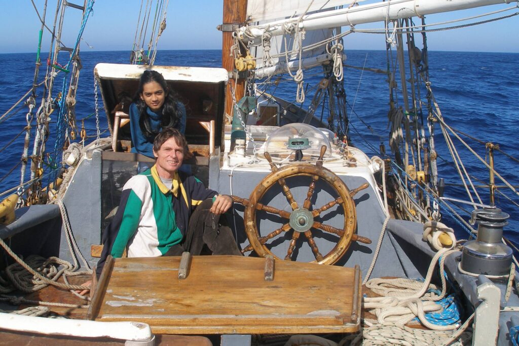 Reid Stowe and Soanya Ahmad aboard Anne