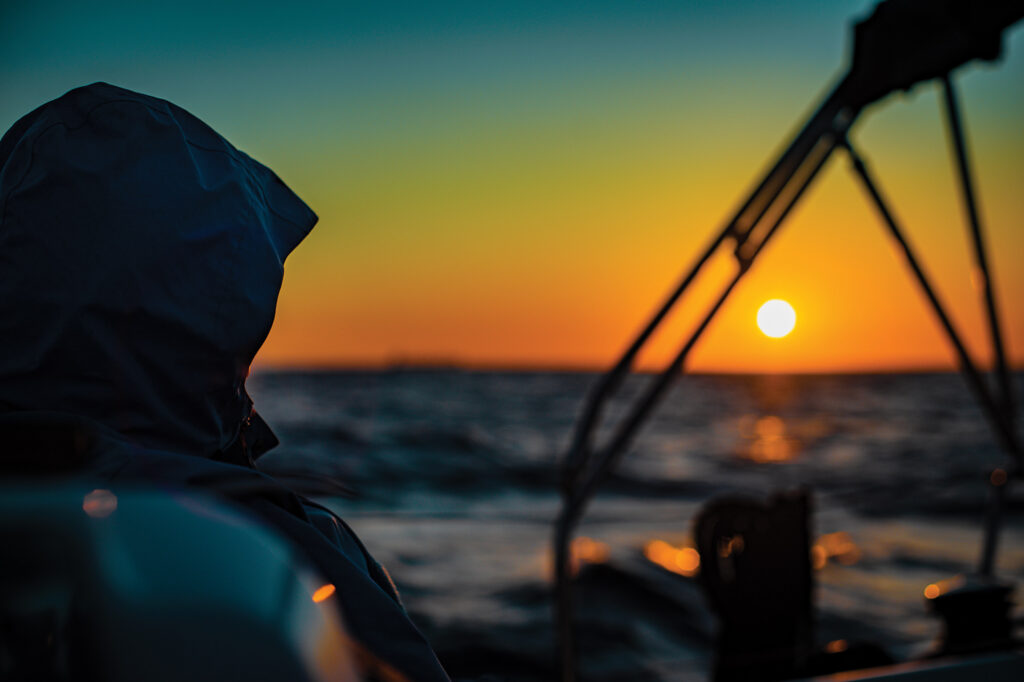 Offshore watch on a boat