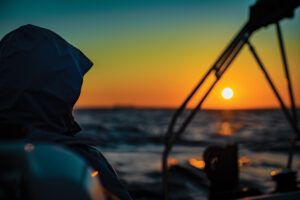 Offshore watch on a boat