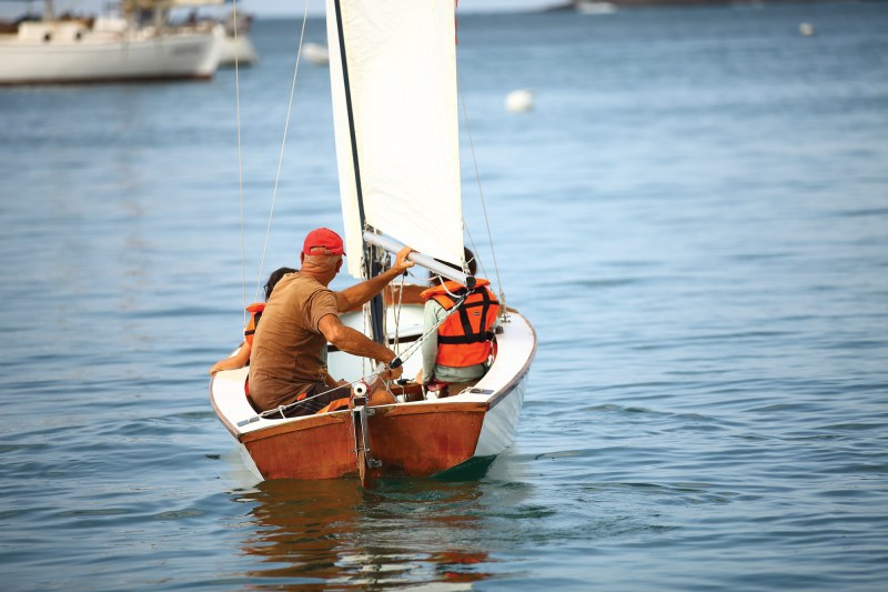 Chasing the breeze in the Fletchers’ sailing dinghy