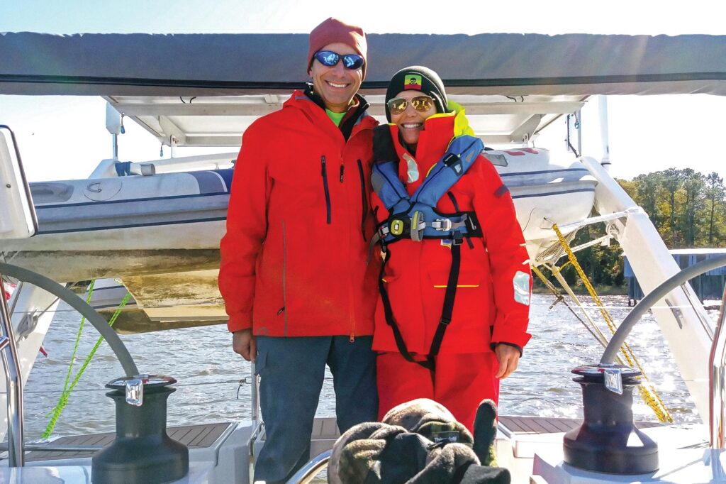 Jill and Michael cast off from Virginia
