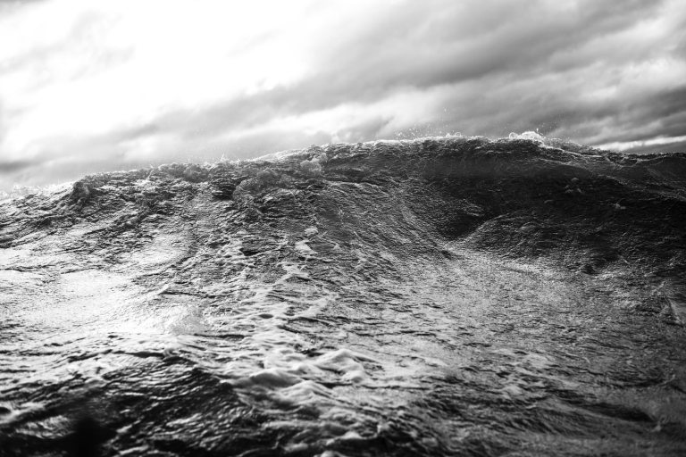 Black & White waves of water