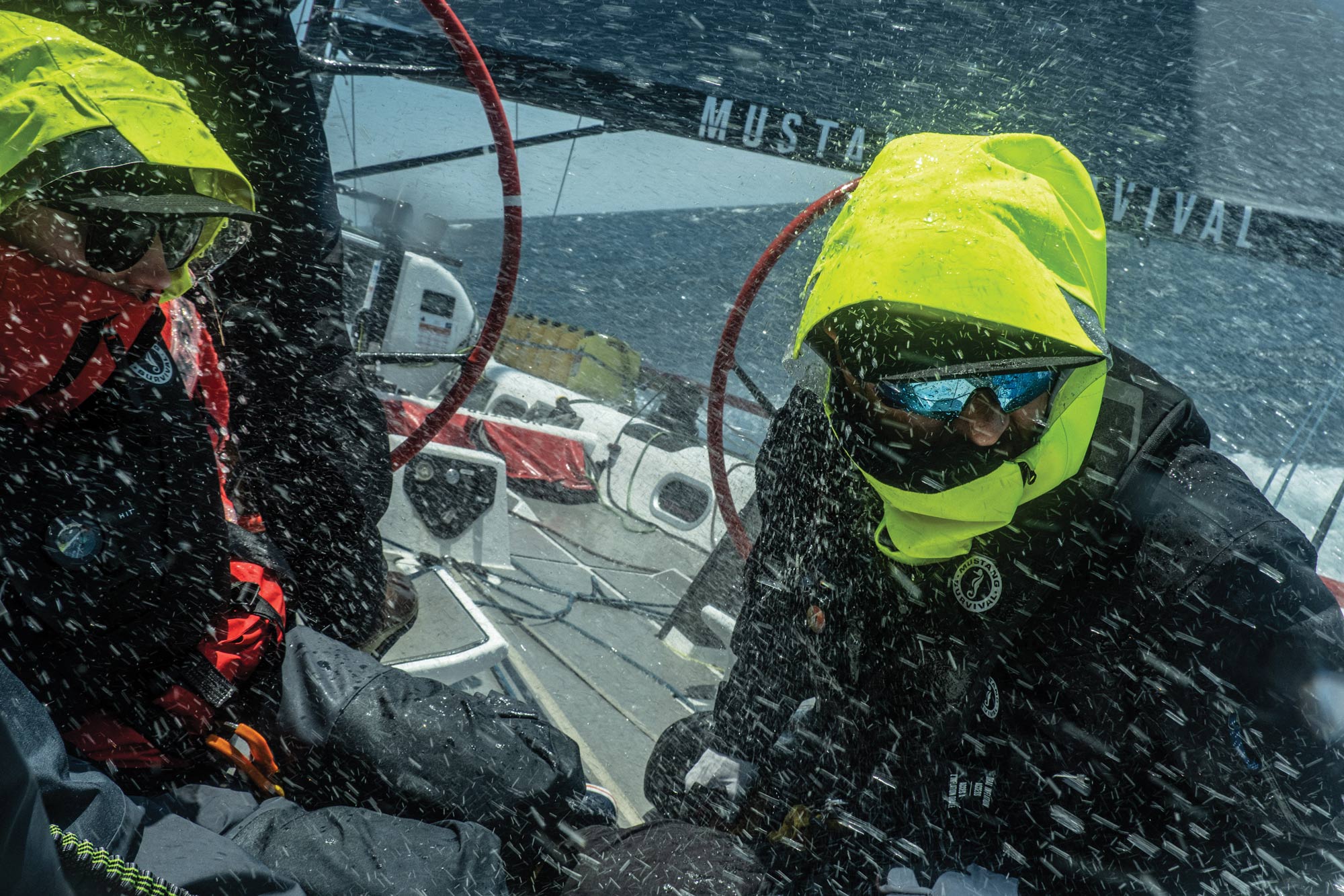 Stormy weather while sailing