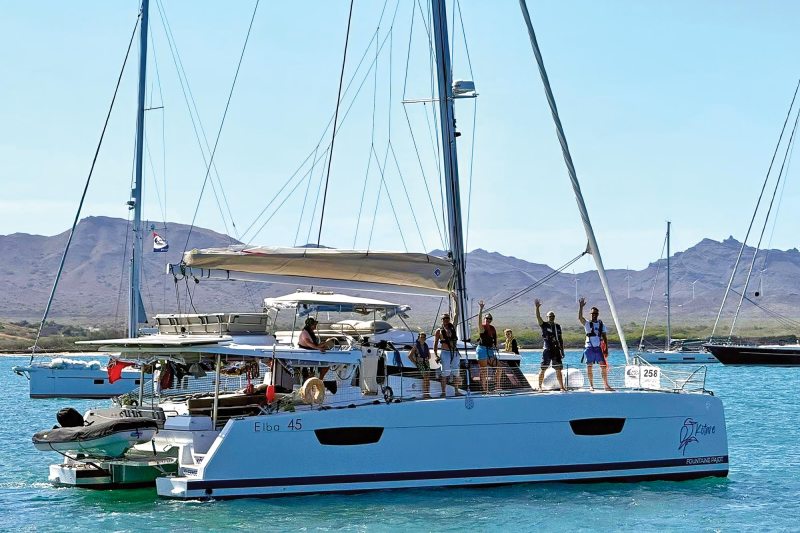 The crew 15 minutes from the gun on leg two in Cape Verde