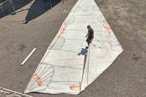 IMG_20190817_135006682_HDR Spray painted sail on ground for instruction