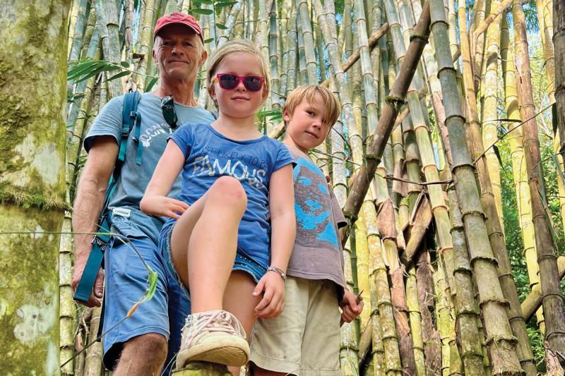 Hiking a coastal trail in Drake Bay