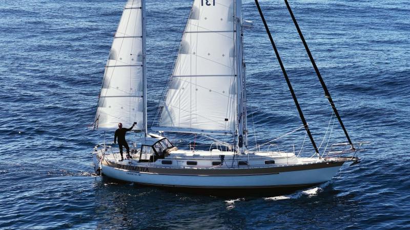 Matt Rutherford sailing