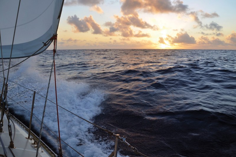 Totem sailing in open water