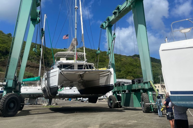 “The Hulk” boat lift at Clarke’s Court Boatyard