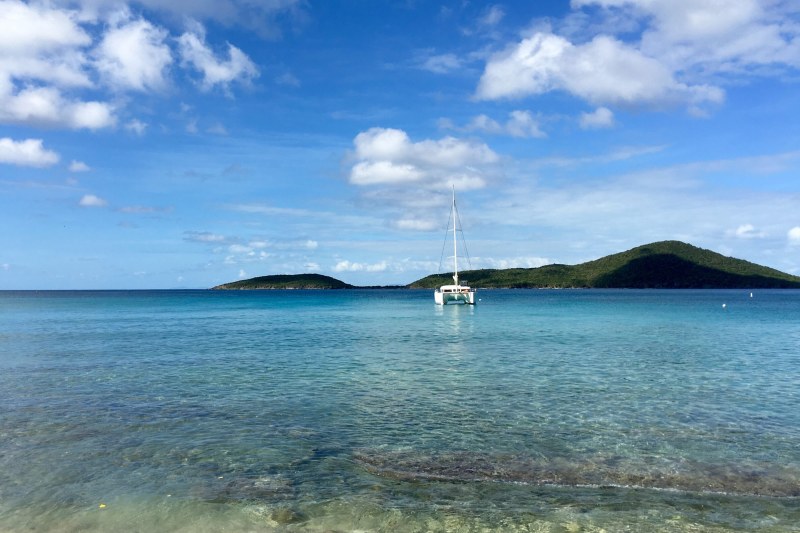sailboat anchored at Culebra